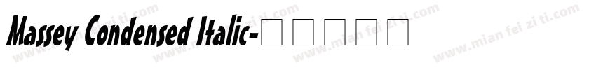 Massey Condensed Italic字体转换